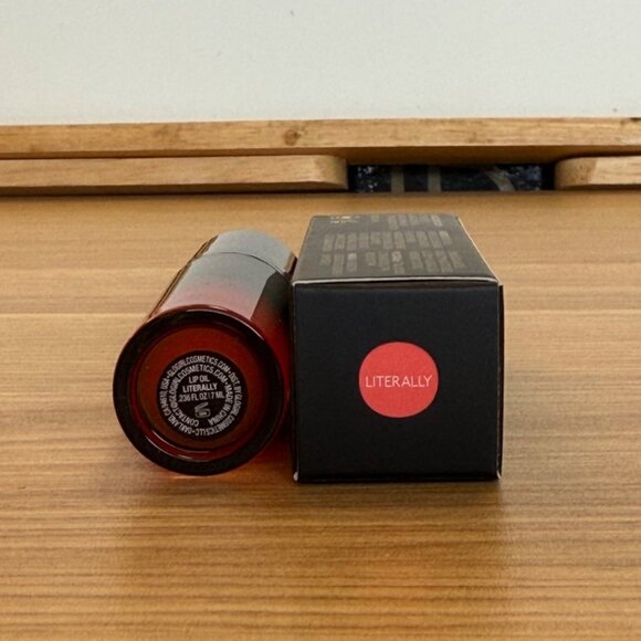 Glogirl Cosmetics Rose Infused Vegan Lip Oil Color Pink Shade Literally Full Siz - Picture 4 of 8